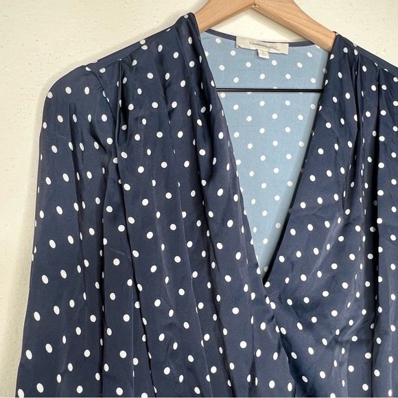 Favorite Daughter The Date Polka Dot Bodysuit, Navy/ White, size M - Picture 7 of 10